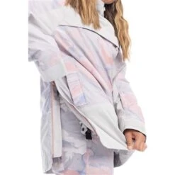 Roxy Chloe Kim Overhead Jacket - Women's -Buckmans Store fw23 roxy womenschloekimoverheadjacket grayvioletmarble 8