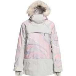 Roxy Chloe Kim Overhead Jacket - Women's -Buckmans Store fw23 roxy womenschloekimoverheadjacket grayvioletmarble 9