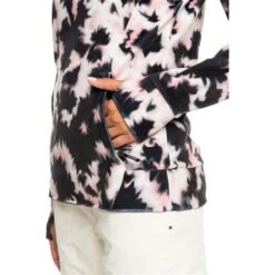 Roxy Deltine Fleece Pullover - Women's -Buckmans Store fw23 roxy womensdeltinefleecetop trueblacknimal 5