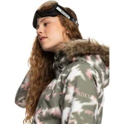 Roxy Jet Ski Jacket - Women's -Buckmans Store fw23 roxy womensjetskijacket deeplichengreennimal 4