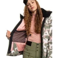 Roxy Jet Ski Jacket - Women's -Buckmans Store fw23 roxy womensjetskijacket deeplichengreennimal 7