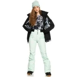 Roxy Rising High Pant - Women's - 2024 Model -Buckmans Store fw23 roxy womensrisinghighpant fairaqua 5