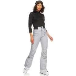 Roxy Rising High Pant - Women's - 2024 Model -Buckmans Store fw23 roxy womensrisinghighpant heathergrey 5