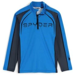 Spyder Downhill Zip T-Neck - Boy's -Buckmans Store fw23 spyder boysdownhillziptneck collegiate 1