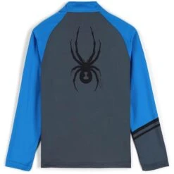 Spyder Web Zip T-Neck - Boy's -Buckmans Store fw23 spyder boyswebziptneck ebonycollegiate 2