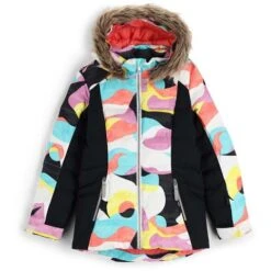 Spyder Zadie Synthetic Down Jacket - Girl's -Buckmans Store fw23 spyder girlsatlassyntheticdownjacket landscapemulti