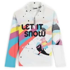 Spyder Surface Zip T-Neck - Girl's -Buckmans Store fw23 spyder girlssurfaceziptneck white 1