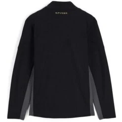 Spyder Bandit Full Zip Fleece Jacket - Men's -Buckmans Store fw23 spyder mensbanditfullzipfleecejacket blackcitron 2