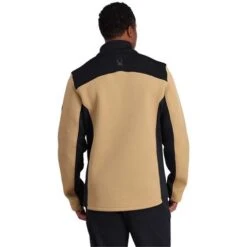 Spyder Encore Half Zip Fleece Jacket - Men's -Buckmans Store fw23 spyder mensencorehalfzipfleecejacket blacktannin 2