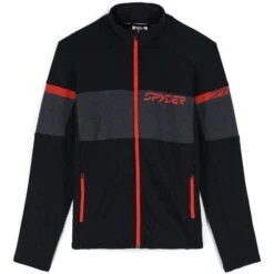 Spyder Speed Full Zip Fleece Jacket - Men's 12 Spyder Speed Full Zip Fleece Jacket - Men's -Buckmans Store fw23 spyder mensspeedfullzipfleecejacket blackvolcano 1