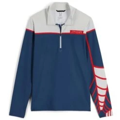 Spyder Spirit Of '78 Zip T-Neck - Men's -Buckmans Store fw23 spyder mensspiritof78ziptneck glacier abyss 1