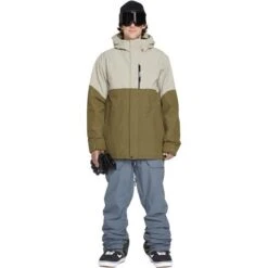 Volcom L Ins Gore-Tex Jacket - Men's -Buckmans Store fw23 volcom menslinsulatedgoretexjacket darkkhaki 3