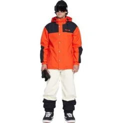 Volcom Longo Gore-Tex Jacket - Men's -Buckmans Store fw23 volcom menslongogoretexjacket orangeshock 3