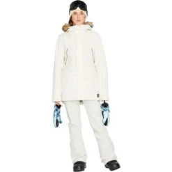 Volcom Shadow Ins Jacket - Women's -Buckmans Store fw23 volcom womenssherwininsulatedjacket offwhite 3