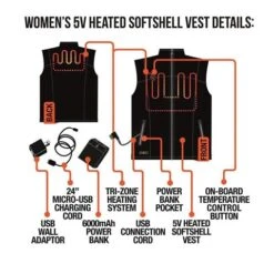 Womens Battery Heated Softshell Vest -Buckmans Store womens heated vest3